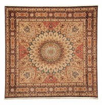 Tappeto Persero - Tabriz - Reale quadrato  - 253 x 252 cm - multicolore