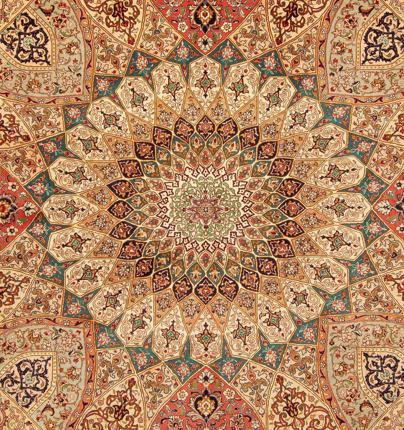 Tappeto Persero - Tabriz - Reale quadrato  - 253 x 252 cm - multicolore