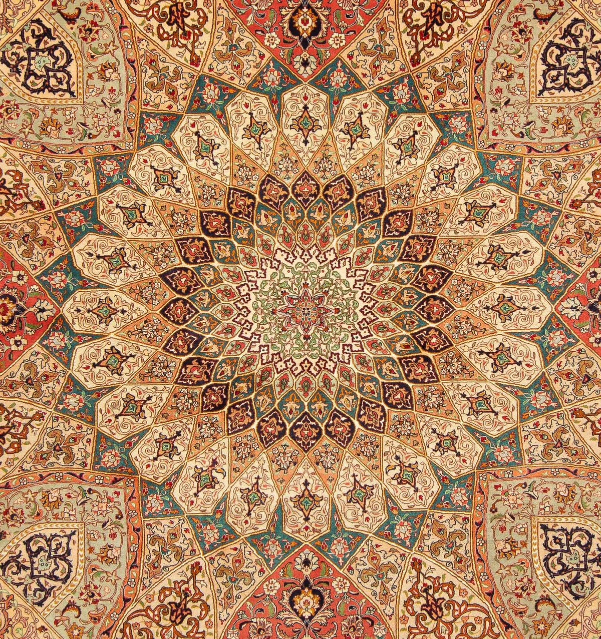 Tappeto Persero - Tabriz - Reale quadrato  - 253 x 252 cm - multicolore