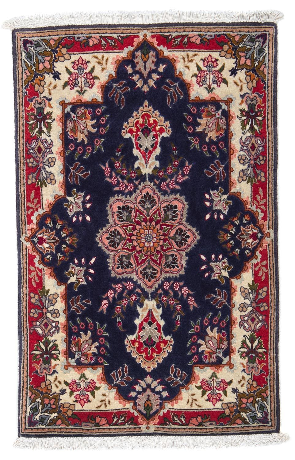 Tappeto Persero - Tabriz - Reale - 93 x 61 cm - blu scuro