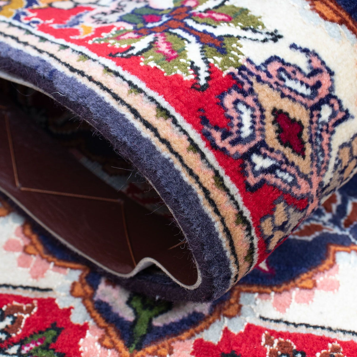 Tappeto Persero - Tabriz - Reale - 93 x 61 cm - blu scuro