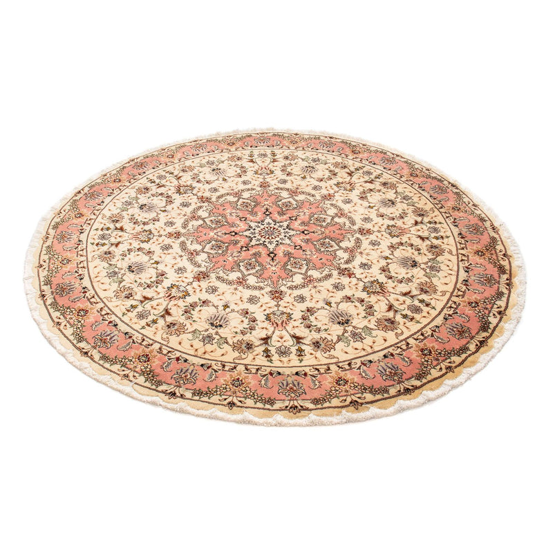 Tappeto Persero - Tabriz - Reale rotondo  - 150 x 150 cm - marrone chiaro