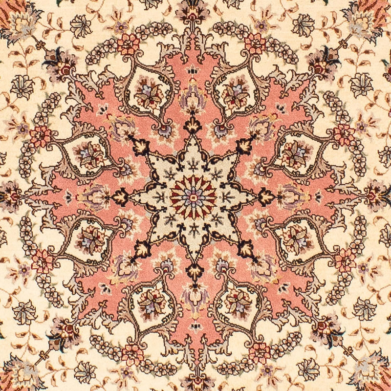 Tappeto Persero - Tabriz - Reale rotondo  - 150 x 150 cm - beige