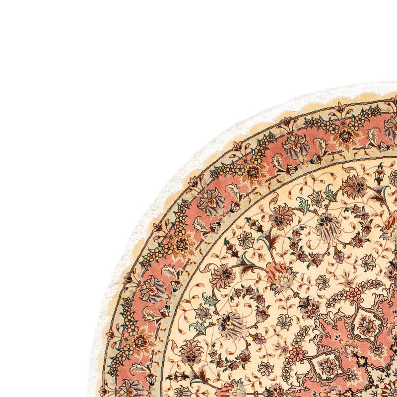 Tappeto Persero - Tabriz - Reale rotondo  - 150 x 150 cm - beige