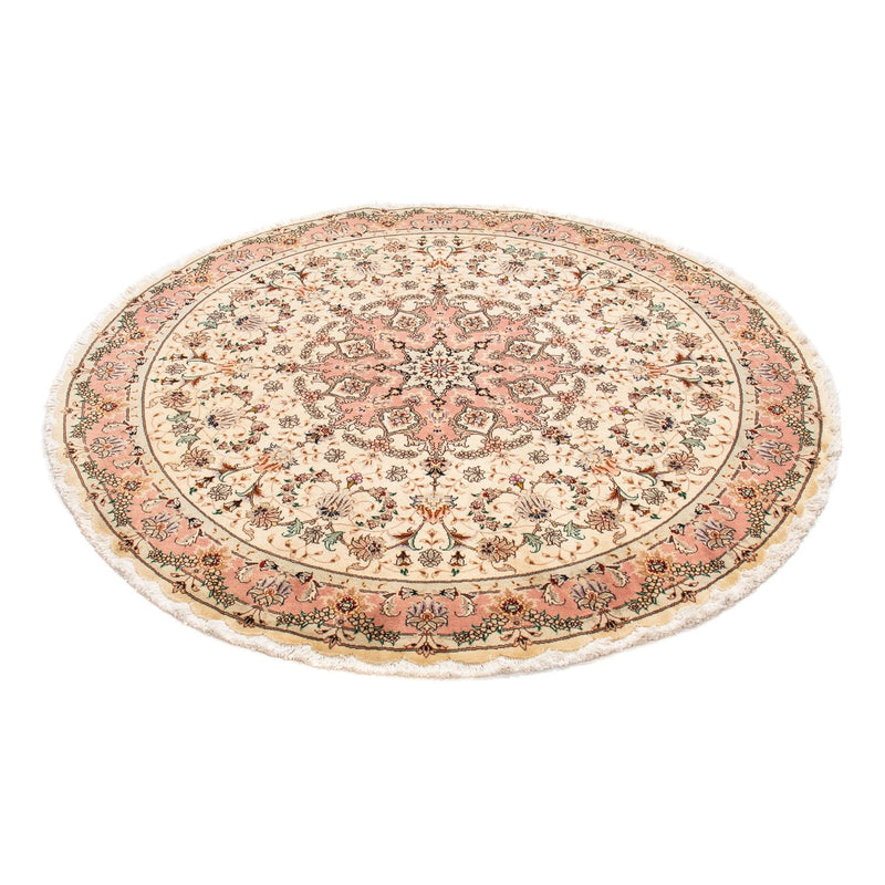 Tappeto Persero - Tabriz - Reale rotondo  - 150 x 150 cm - beige