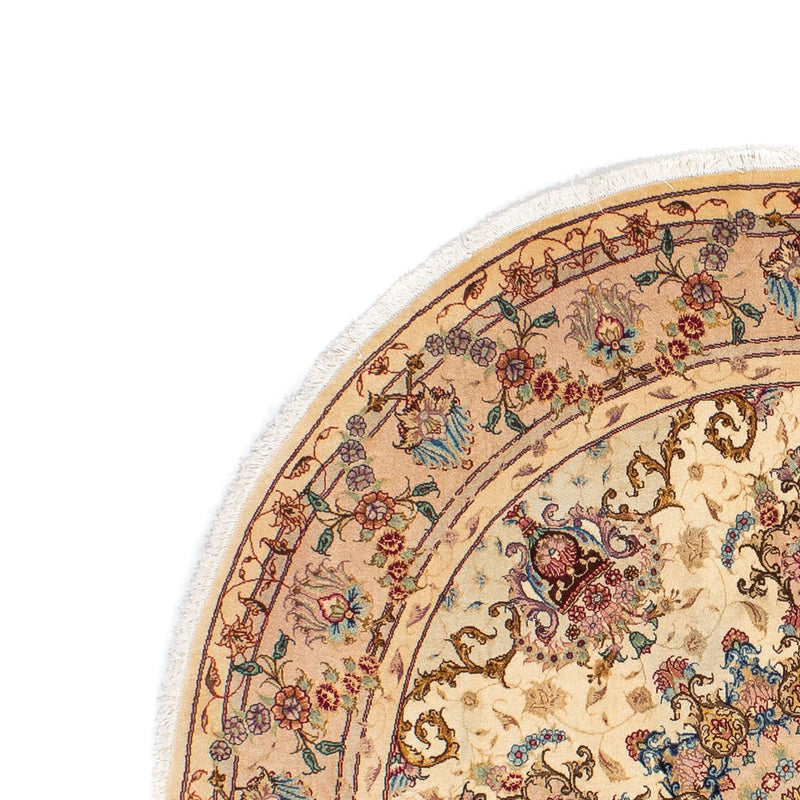 Tappeto Persero - Tabriz - Reale rotondo  - 150 x 150 cm - marrone chiaro