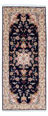 Tappeto corsia Tappeto Persero - Tabriz - Reale - 198 x 82 cm - blu scuro