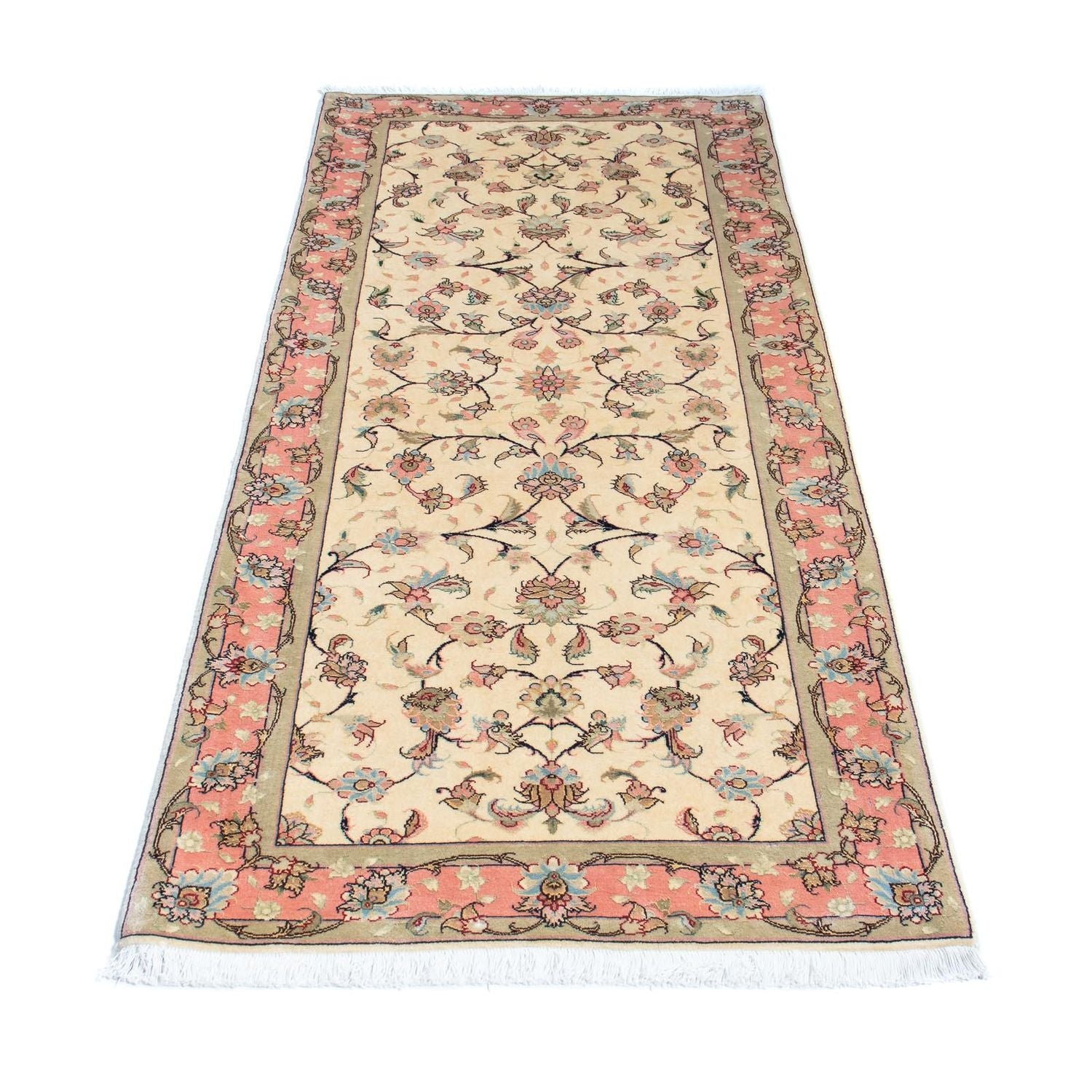 Tappeto corsia Tappeto Persero - Tabriz - Reale - 200 x 77 cm - beige