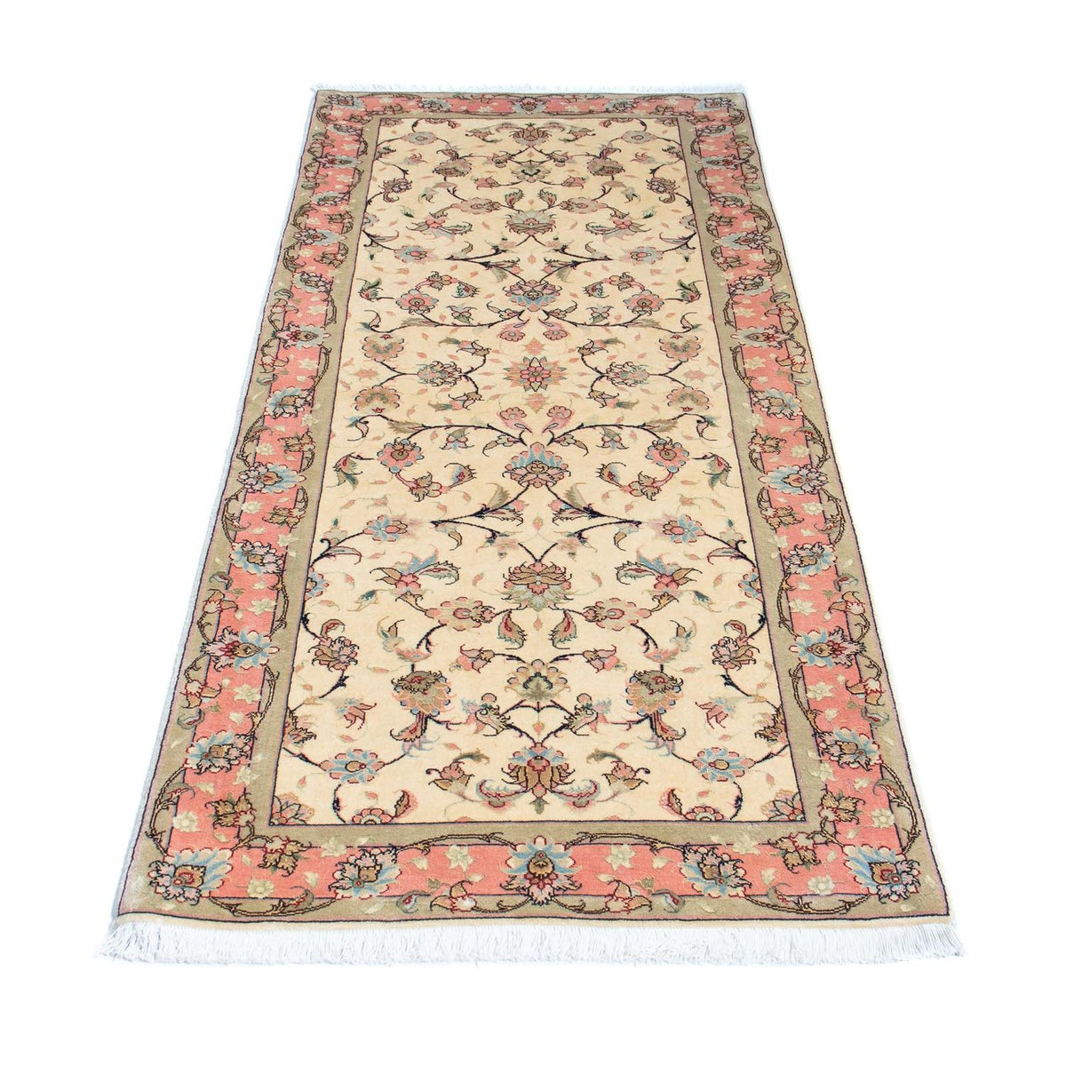 Tappeto corsia Tappeto Persero - Tabriz - Reale - 200 x 77 cm - beige