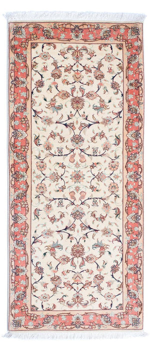 Tappeto corsia Tappeto Persero - Tabriz - Reale - 187 x 77 cm - beige