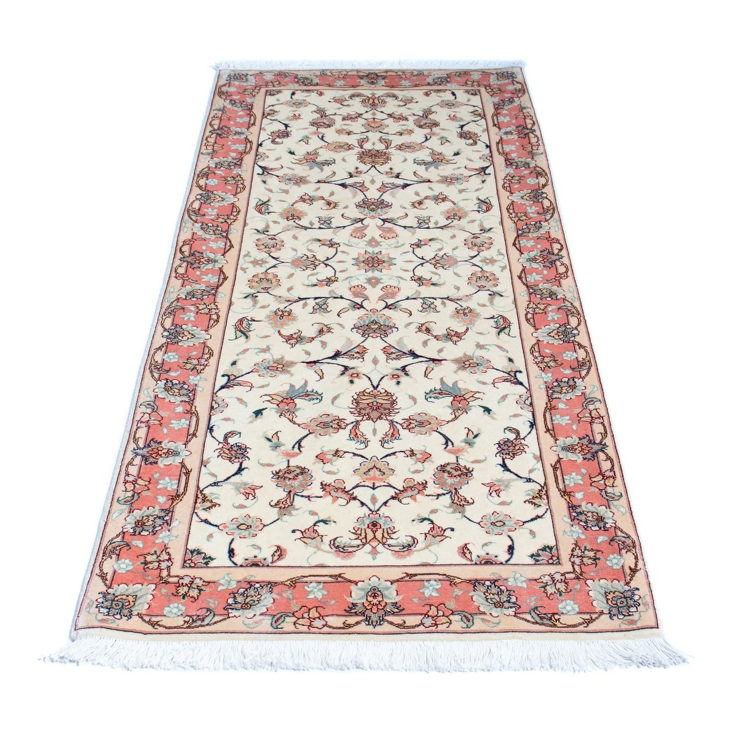 Tappeto corsia Tappeto Persero - Tabriz - Reale - 187 x 77 cm - beige