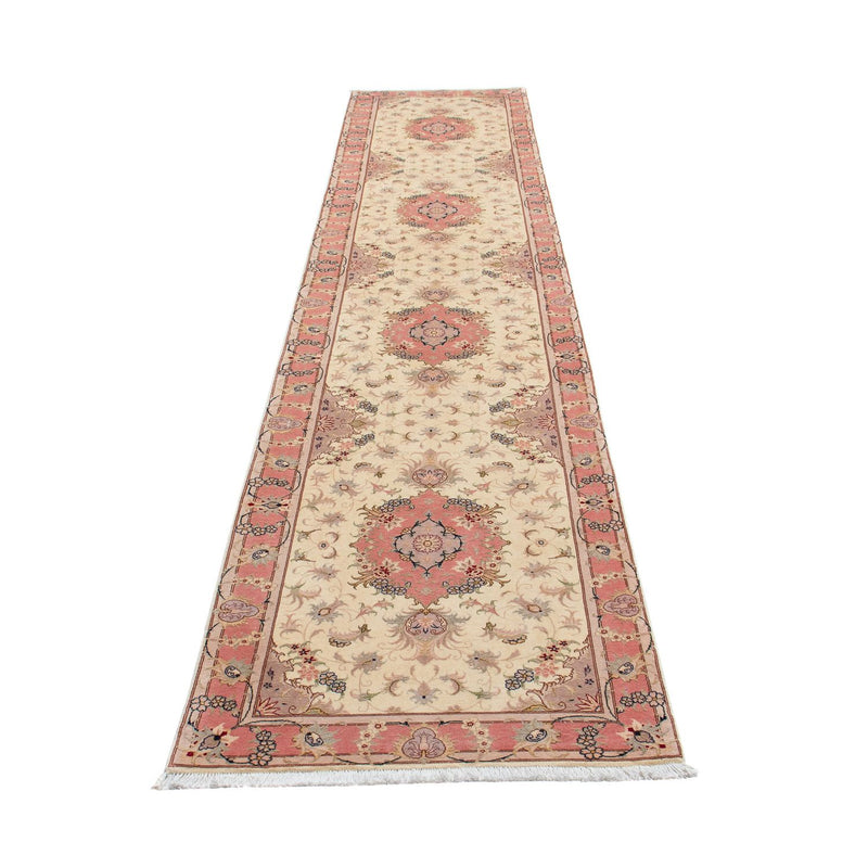 Tappeto corsia Tappeto Persero - Tabriz - Reale - 410 x 80 cm - beige
