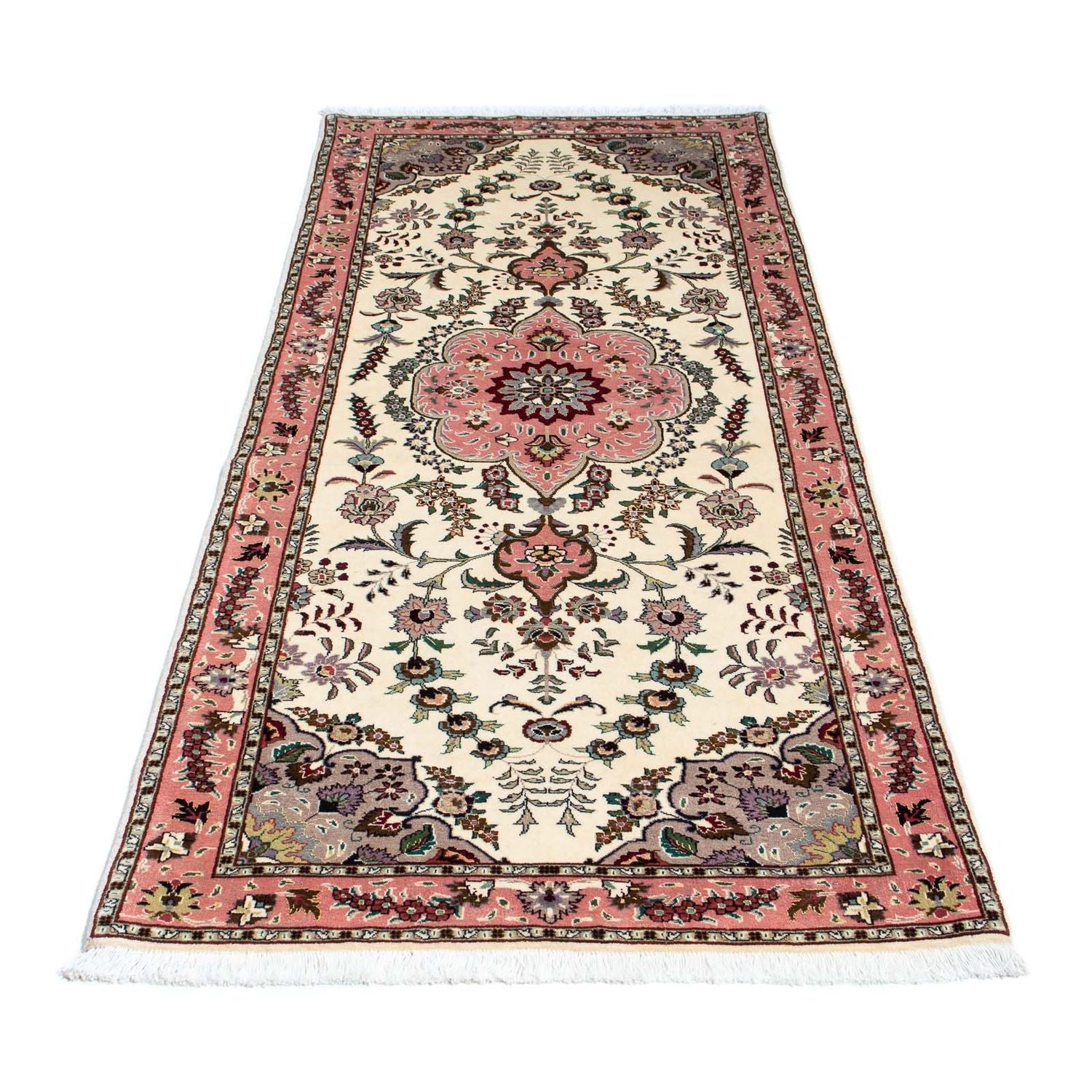 Tappeto corsia Tappeto Persero - Tabriz - Reale - 202 x 82 cm - beige