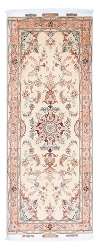 Tappeto corsia Tappeto Persero - Tabriz - Reale - 212 x 81 cm - beige