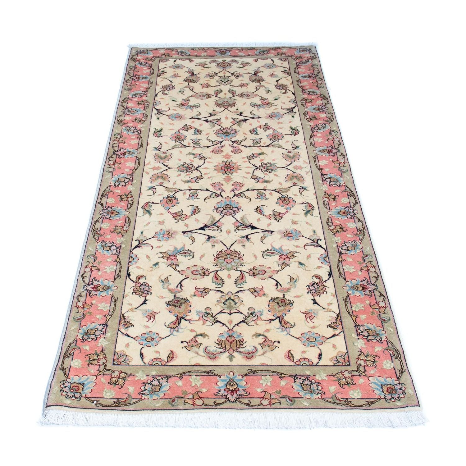 Tappeto corsia Tappeto Persero - Tabriz - Reale - 202 x 77 cm - beige