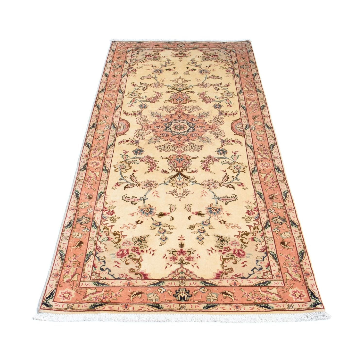 Tappeto corsia Tappeto Persero - Tabriz - Reale - 221 x 82 cm - beige