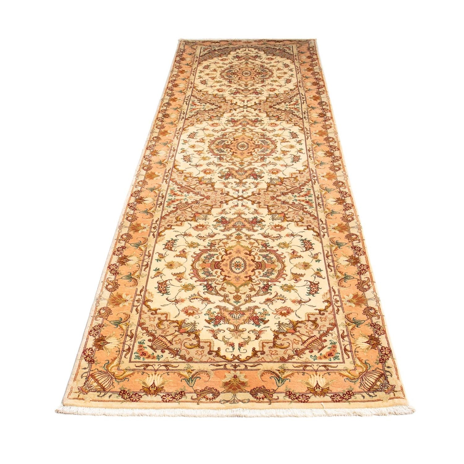 Tappeto corsia Tappeto Persero - Tabriz - Reale - 314 x 87 cm - beige