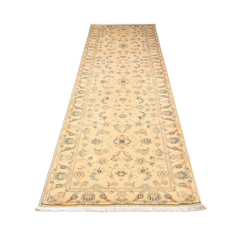 Tappeto corsia Tappeto Persero - Tabriz - Reale - 292 x 79 cm - marrone chiaro