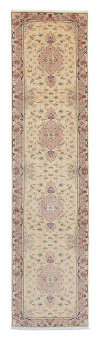 Tappeto corsia Tappeto Persero - Tabriz - Reale - 397 x 86 cm - beige