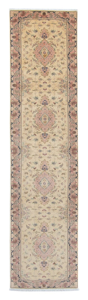 Tappeto corsia Tappeto Persero - Tabriz - Reale - 397 x 86 cm - beige