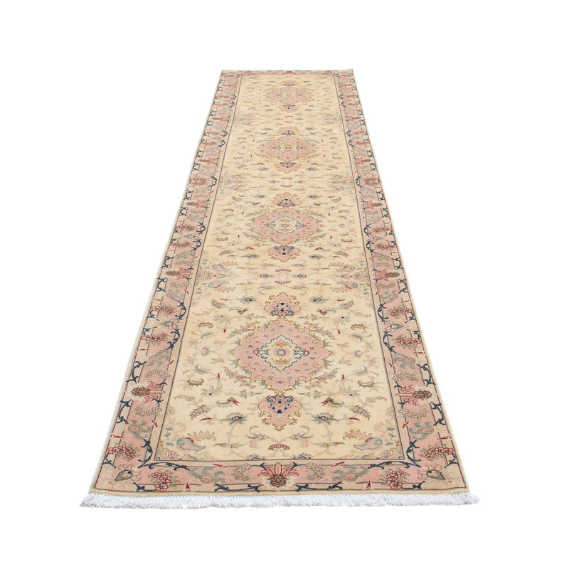 Tappeto corsia Tappeto Persero - Tabriz - Reale - 397 x 86 cm - beige