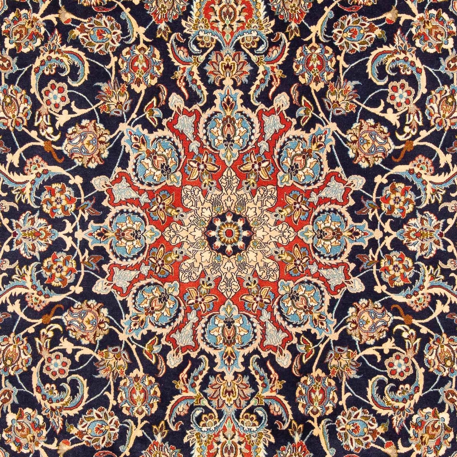 Tappeto Persero - Isfahan - Premio - 300 x 200 cm - blu scuro