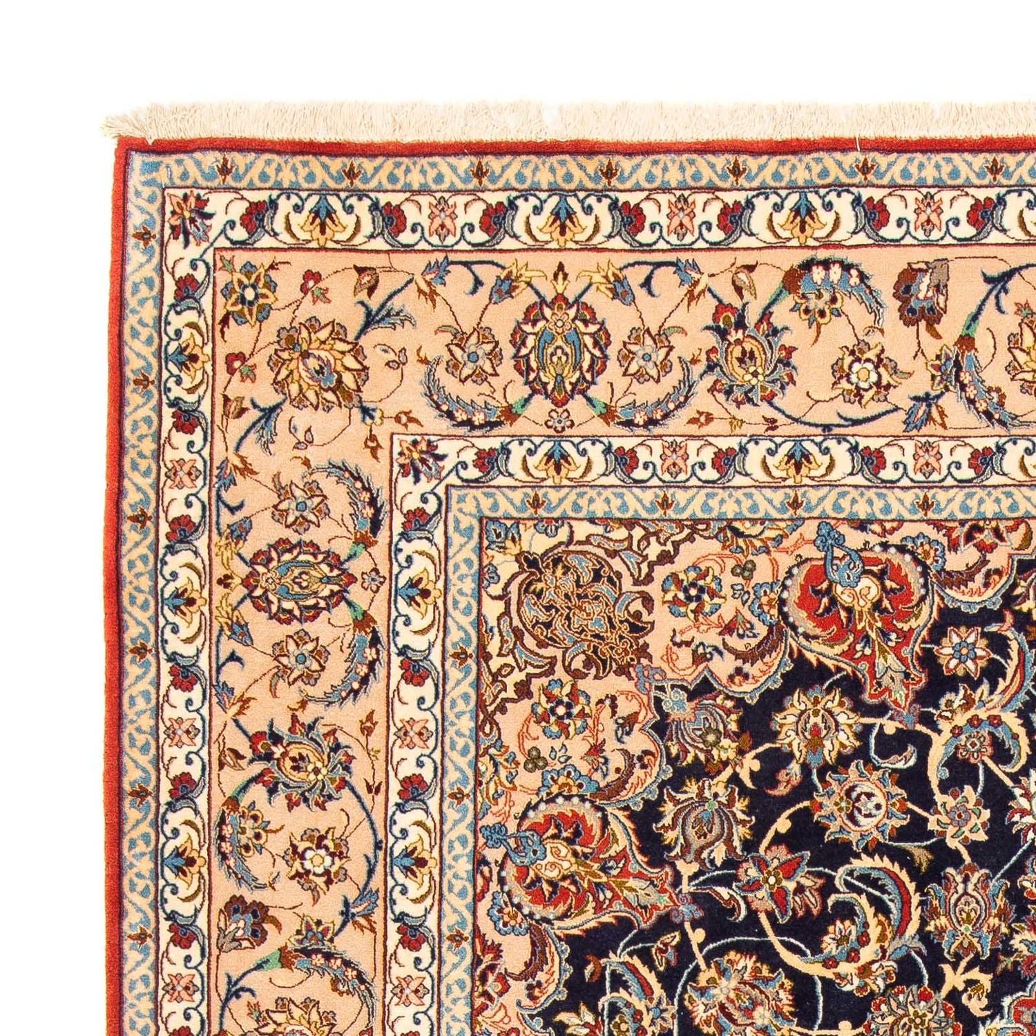 Tappeto Persero - Isfahan - Premio - 300 x 200 cm - blu scuro