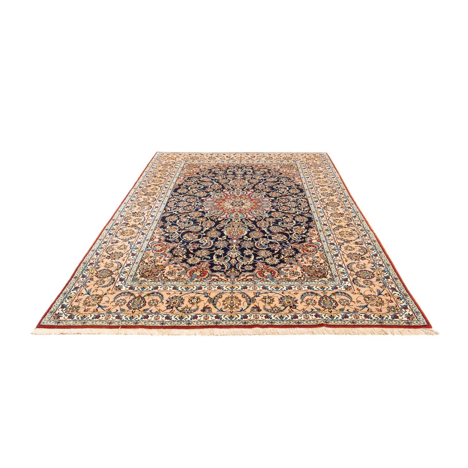 Tappeto Persero - Isfahan - Premio - 300 x 200 cm - blu scuro