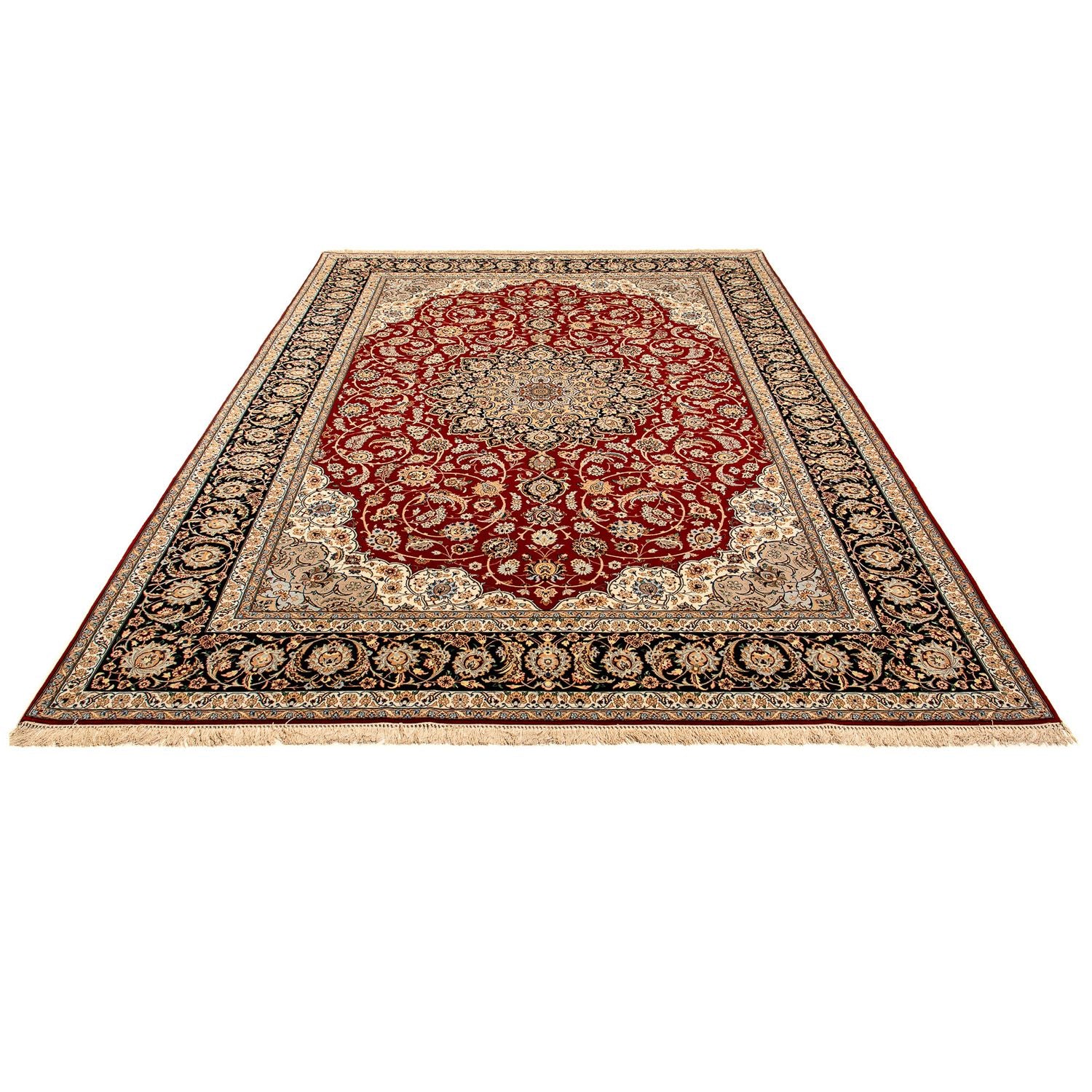 Tappeto Persero - Isfahan - Premio - 370 x 253 cm - rosso scuro