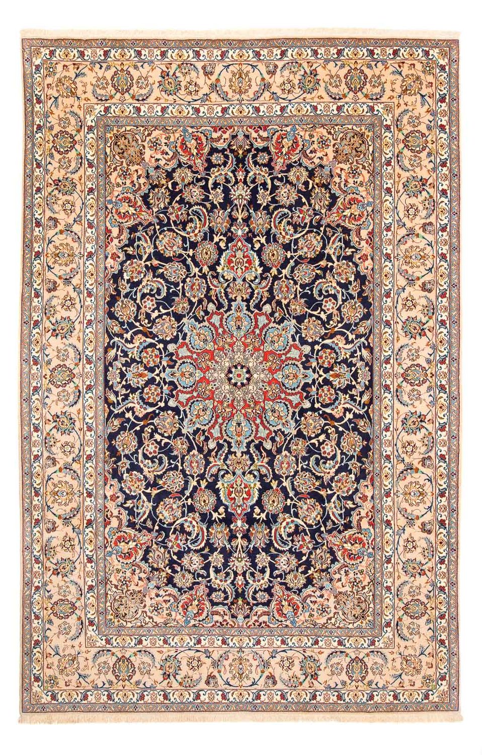 Tappeto Persero - Isfahan - Premio - 308 x 200 cm - blu scuro