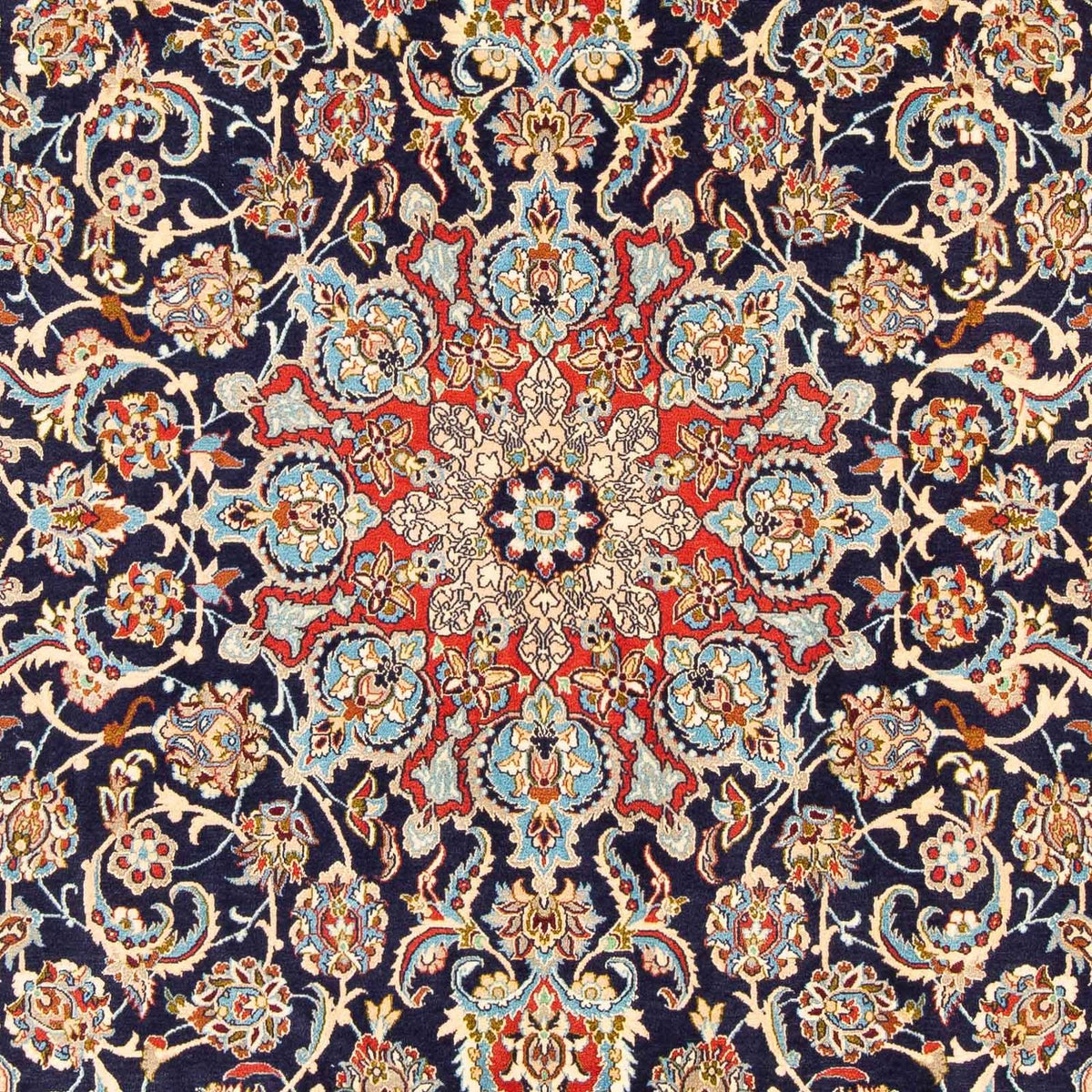 Tappeto Persero - Isfahan - Premio - 308 x 200 cm - blu scuro