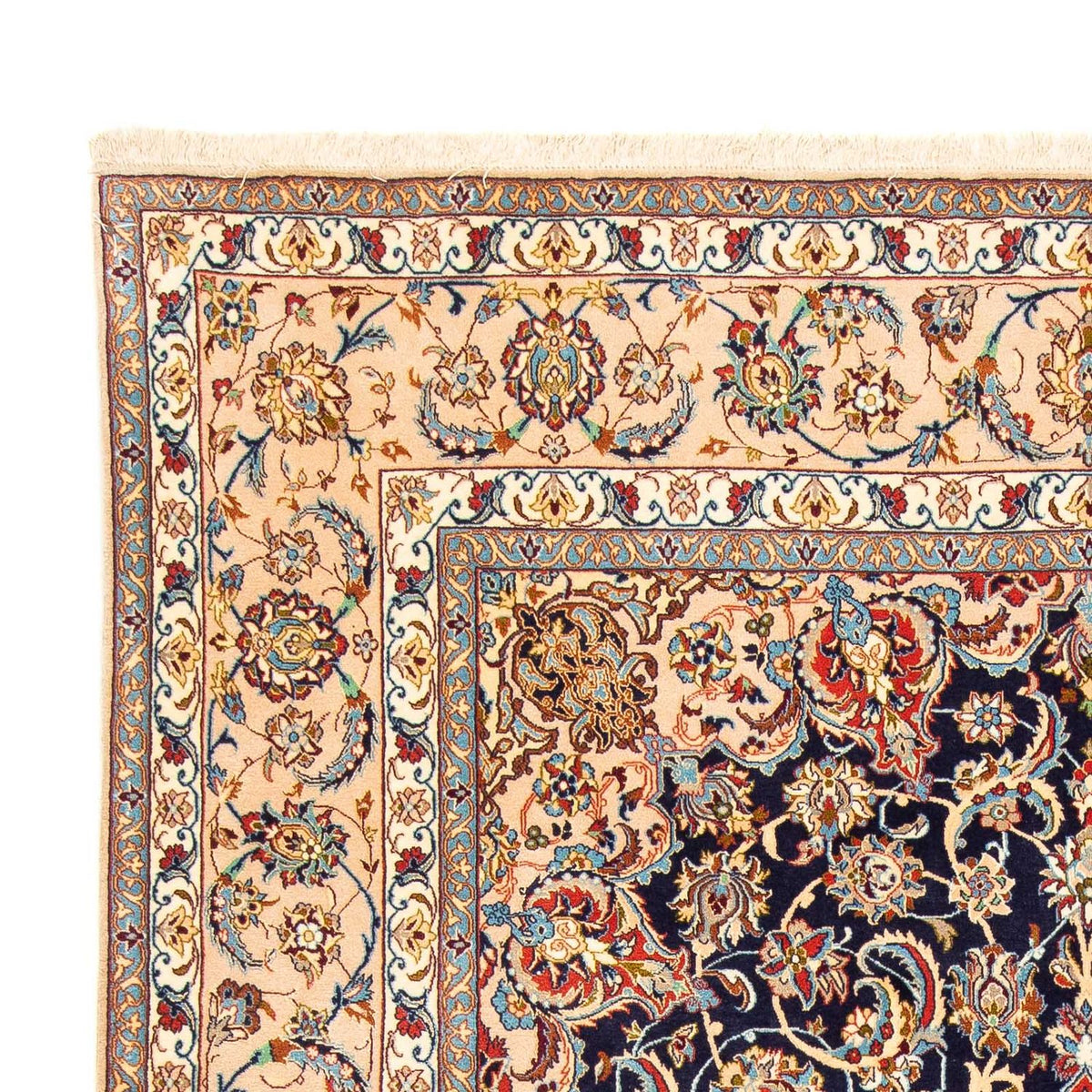 Tappeto Persero - Isfahan - Premio - 308 x 200 cm - blu scuro