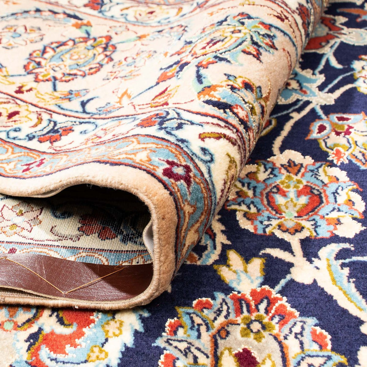 Tappeto Persero - Isfahan - Premio - 308 x 200 cm - blu scuro