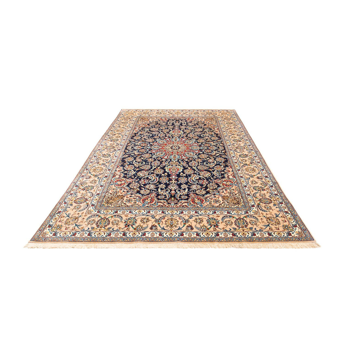 Tappeto Persero - Isfahan - Premio - 308 x 200 cm - blu scuro