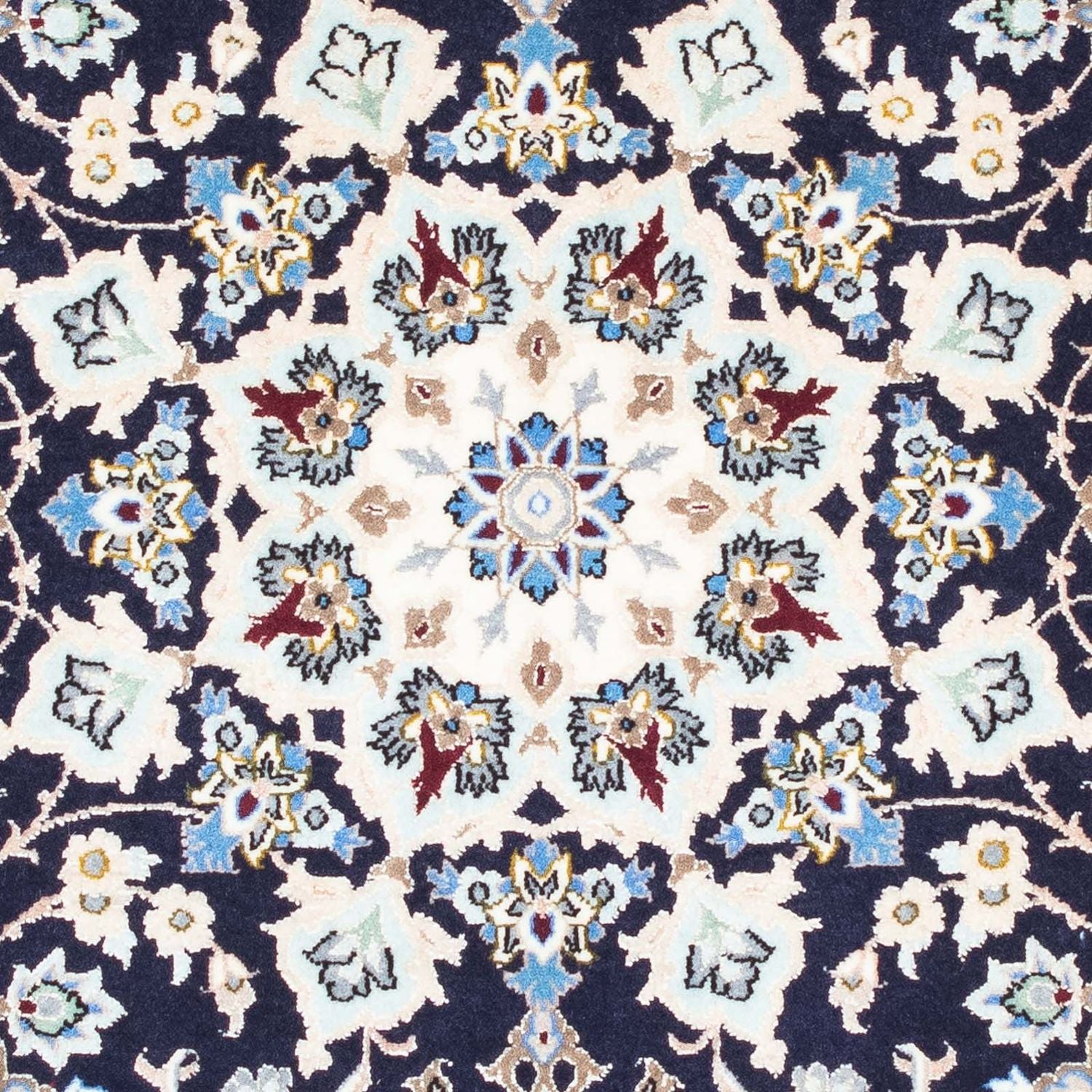 Tappeto Persero - Isfahan - Premio - 104 x 72 cm - blu scuro