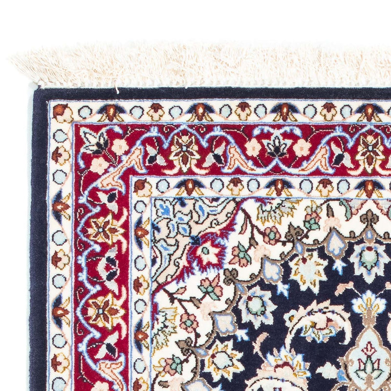 Tappeto Persero - Isfahan - Premio - 104 x 72 cm - blu scuro