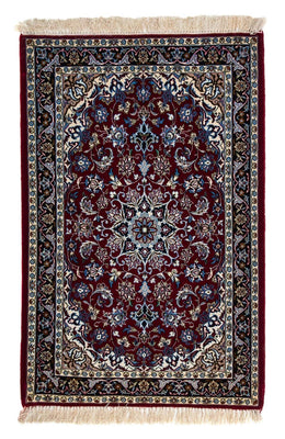 Tappeto Persero - Isfahan - Premio - 108 x 70 cm - rosso scuro