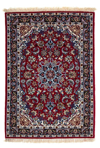 Tappeto Persero - Isfahan - Premio - 101 x 71 cm - rosso scuro