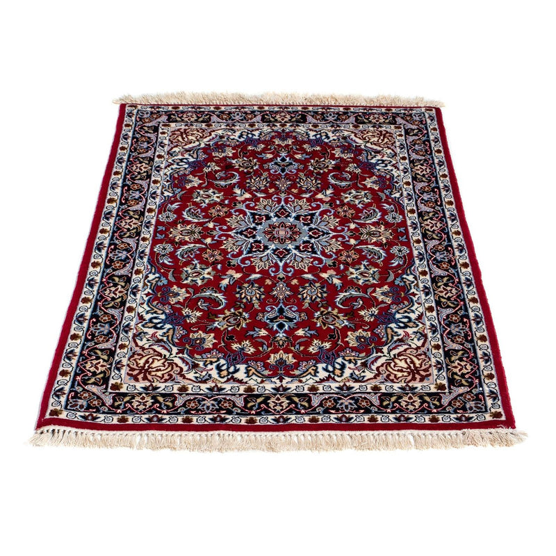Tappeto Persero - Isfahan - Premio - 101 x 71 cm - rosso scuro