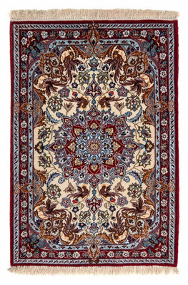 Tappeto Persero - Isfahan - Premio - 100 x 73 cm - rosso scuro