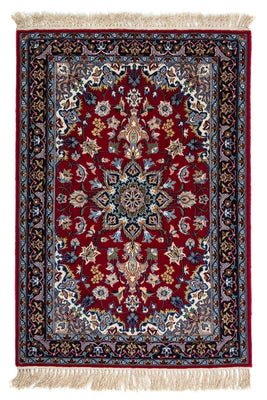 Tappeto Persero - Isfahan - Premio - 100 x 70 cm - rosso scuro