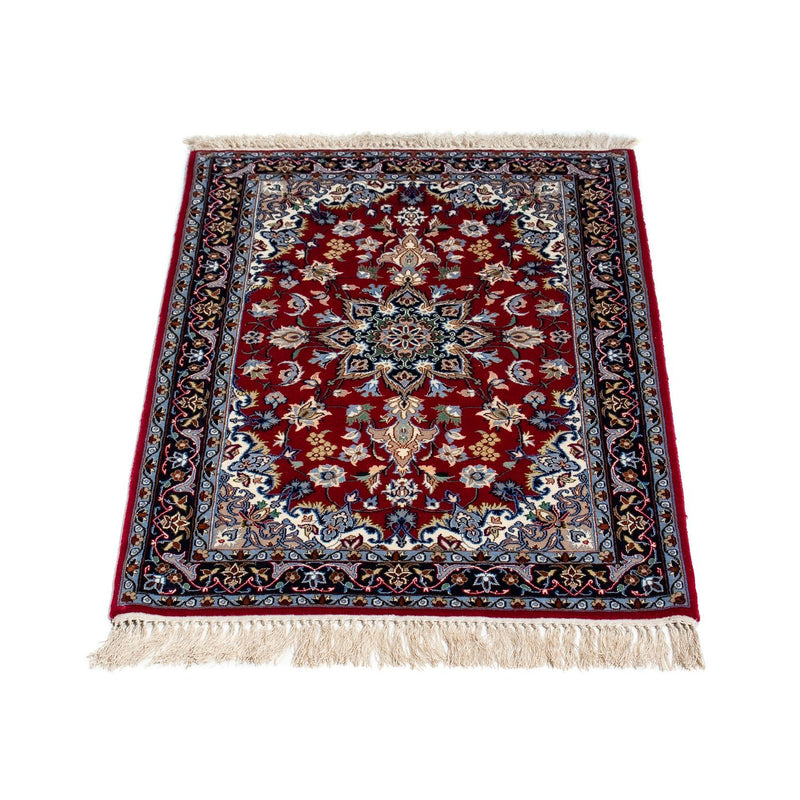 Tappeto Persero - Isfahan - Premio - 100 x 70 cm - rosso scuro