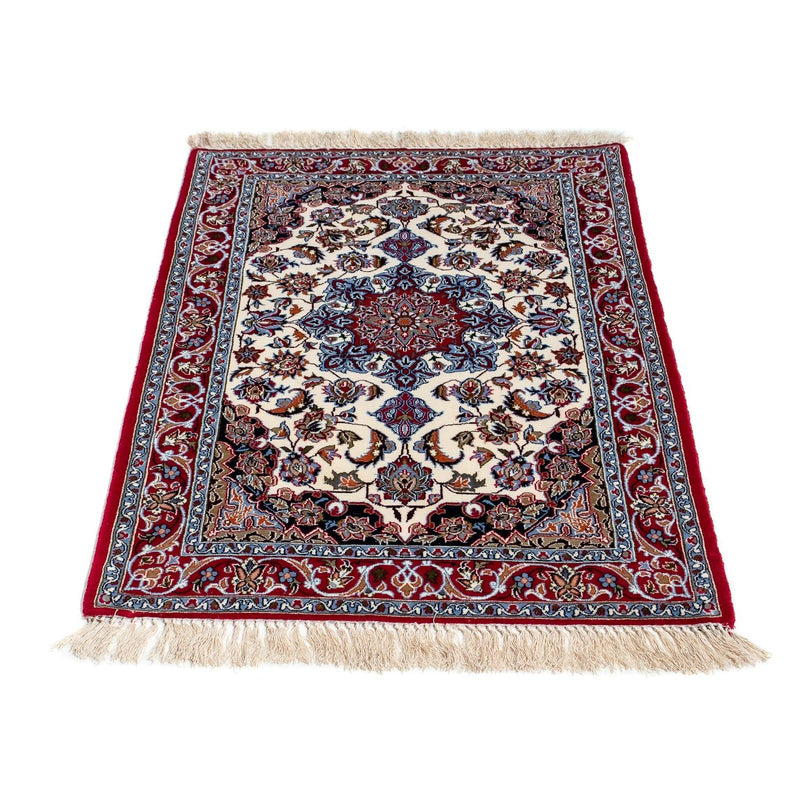 Tappeto Persero - Isfahan - Premio - 102 x 70 cm - rosso scuro