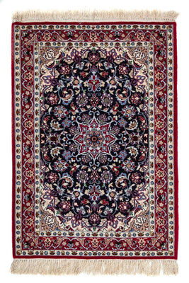 Tappeto Persero - Isfahan - Premio - 104 x 73 cm - rosso scuro