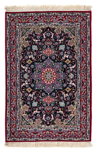 Tappeto Persero - Isfahan - Premio - 105 x 70 cm - rosso scuro