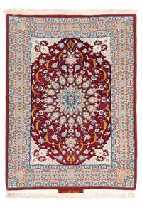 Tappeto Persero - Isfahan - Premio - 119 x 84 cm - rosso scuro