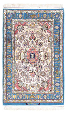 Tappeto Persero - Isfahan - Premio - 126 x 83 cm - blu chiaro