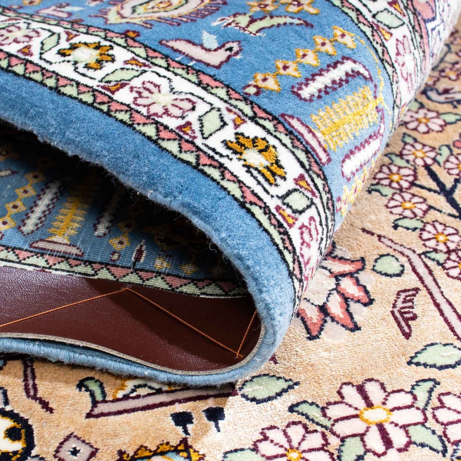 Tappeto Persero - Isfahan - Premio - 126 x 83 cm - blu chiaro