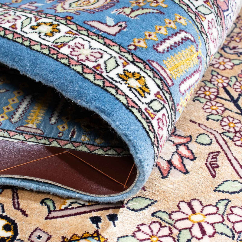 Tappeto Persero - Isfahan - Premio - 126 x 83 cm - blu chiaro