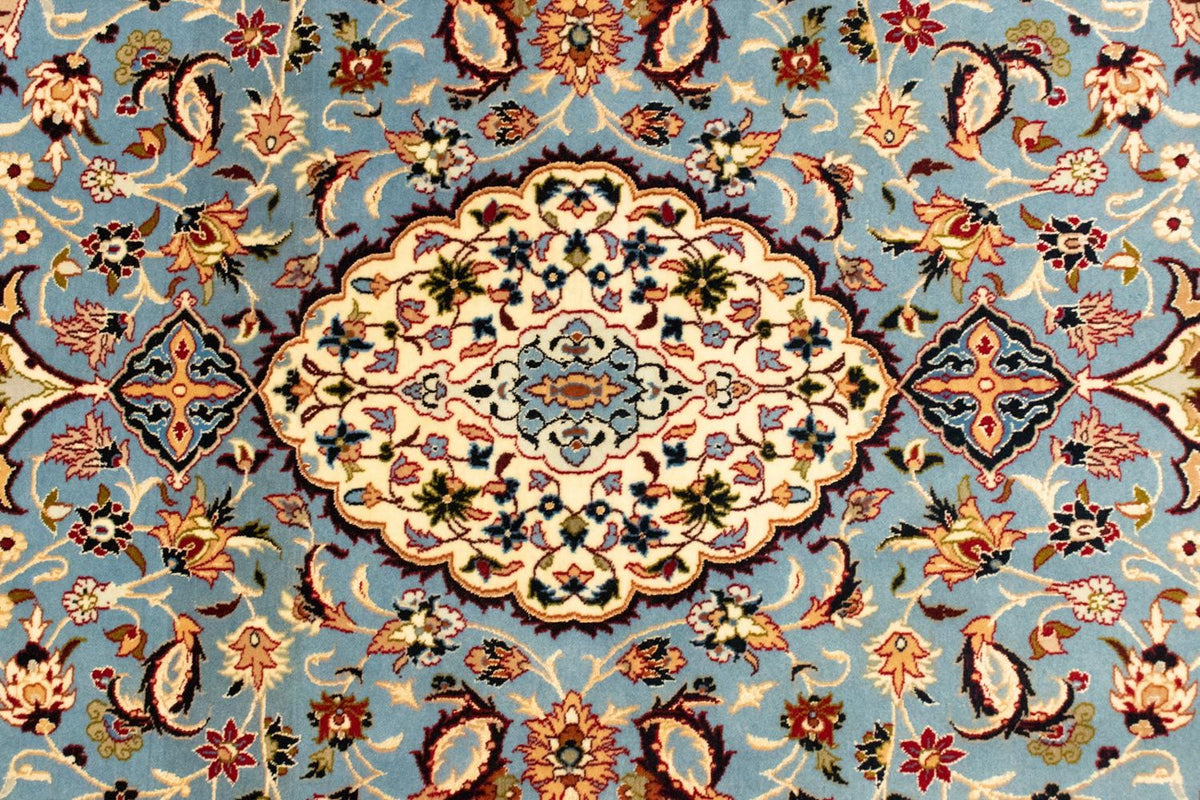 Tappeto Persero - Isfahan - Premio - 172 x 112 cm - blu chiaro